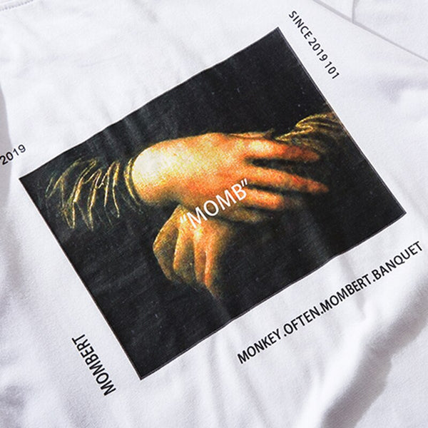 Funny Mona Lisa Printed Short Sleeve T Shirts Streetwear Men Summer Harajuku Hip Hop Top Tees Male Tshirts | Vimost Shop.