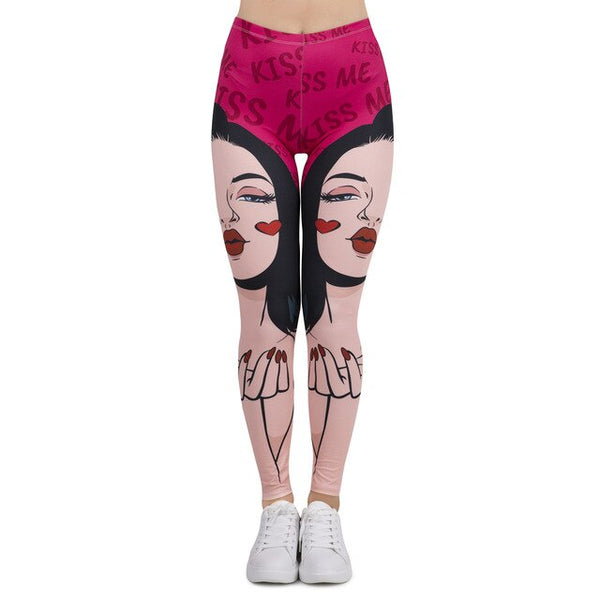 Women Legging Gradient Printing Leggins Slim High Elasticity Legins Fitness Leggings Female Pants | Vimost Shop.