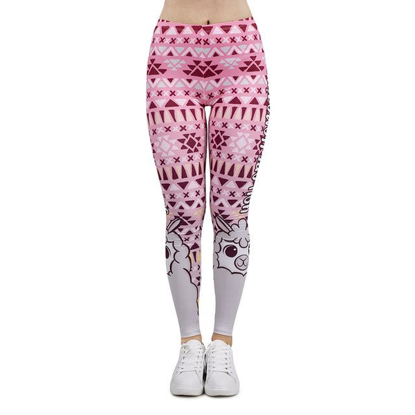 Women Legging Gradient Printing Leggins Slim High Elasticity Legins Fitness Leggings Female Pants | Vimost Shop.