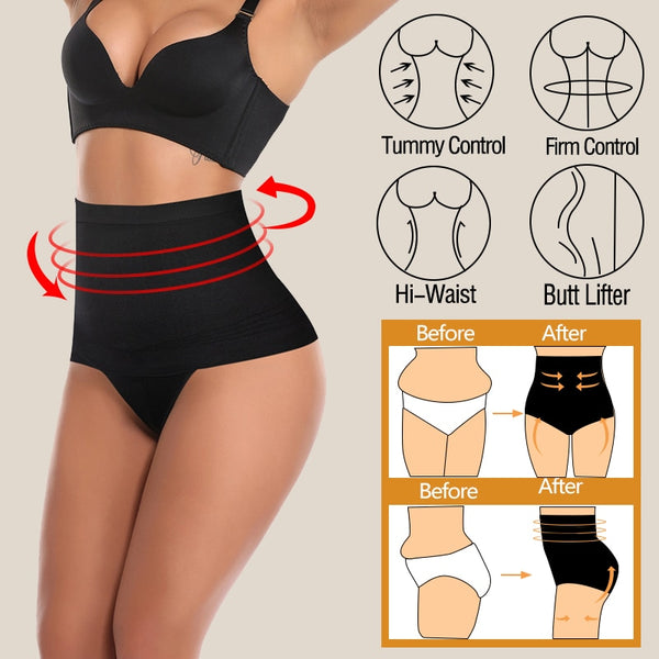 Women Thong Tummy Shaper Shaping Panty Seamless Underwear Waist Cincher Trainer Girdle Faja Shapewear G-string Briefs Plus Size | Vimost Shop.