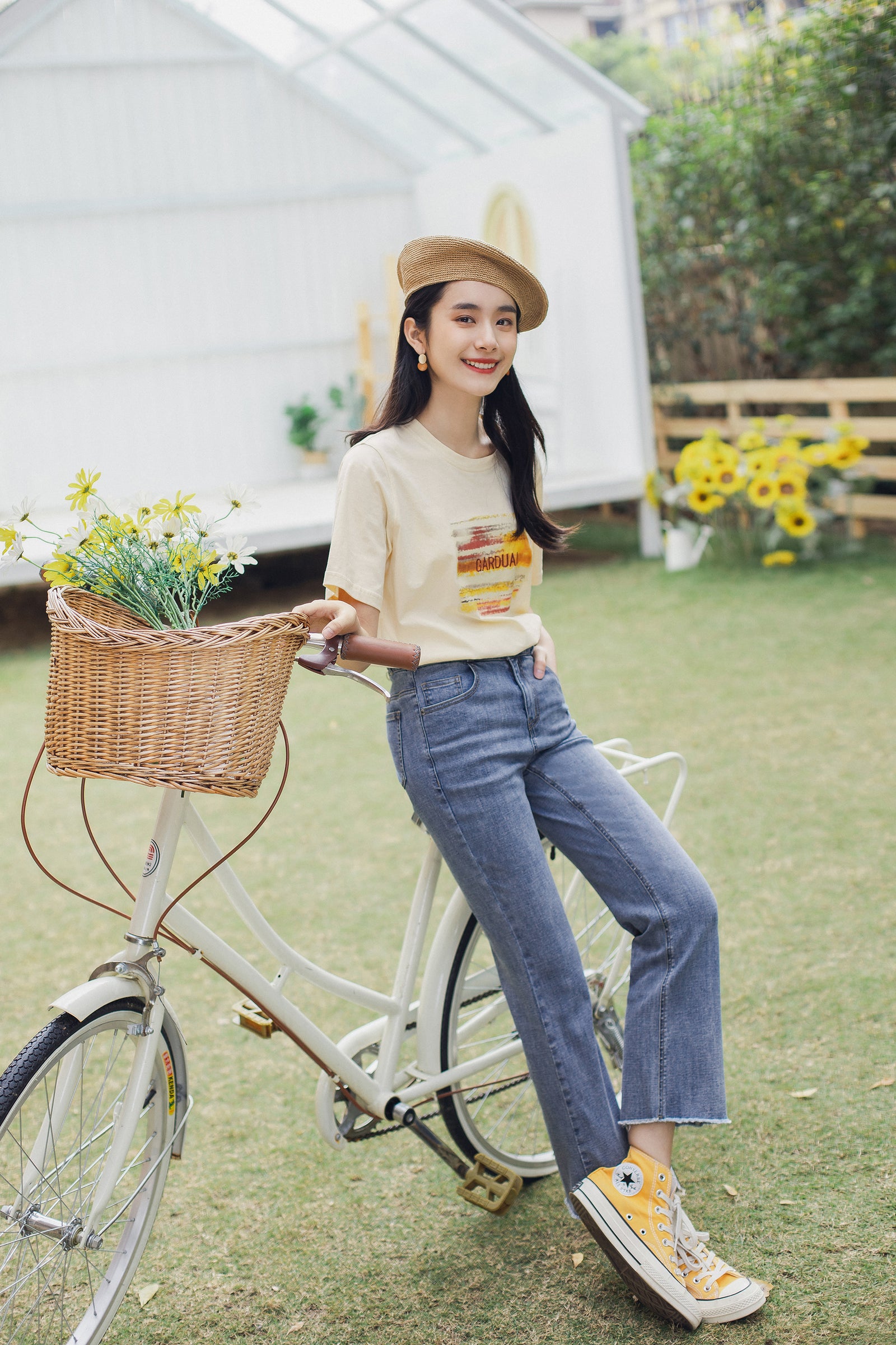 Retro Style Summer New Arrival Pure Cotton Letters Embroidered Leisure Short Sleeve T-shirt | Vimost Shop.