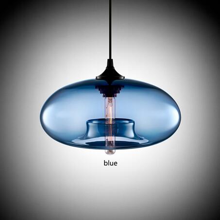 Nordic Modern hanging loft 7 Color Glass lustre Pendant Lamp industrial decor Lights Fixtures E27/E26 for Kitchen Restaurant | Vimost Shop.