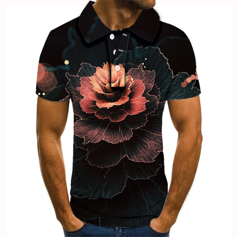 Polo shirt men men clothing polo shirt men Summer Men's Short Sleeve Polo Shirt High Quality Men Printed Polo Shirt | Vimost Shop.