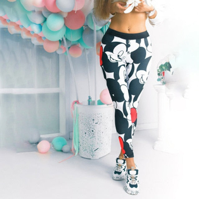 Yoga Pants Mickey Women Push Up Sports Running Sportswear Fitness Leggings | Vimost Shop.