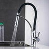 Kitchen Faucets with Rubber Design Chrome Mixer Faucet for LED Kitchen Single Handle Pull Down Deck Mounted Crane for Sinks