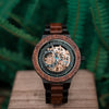 Wooden Mechanical Watch Reloj masculino Mens Watches Top Brand Luxury Timepieces With Bead Bracelet Orologio da uomo | Vimost Shop.