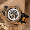 Wooden Mechanical Watch Reloj masculino Mens Watches Top Brand Luxury Timepieces With Bead Bracelet Orologio da uomo | Vimost Shop.