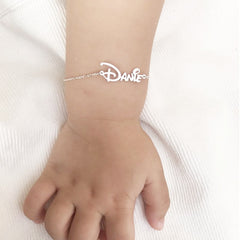 Baby Bracelet Stainless Steel Custom Name Bracelet Custom Jewelry  Nameplate Charm Bracelet For Child BFF