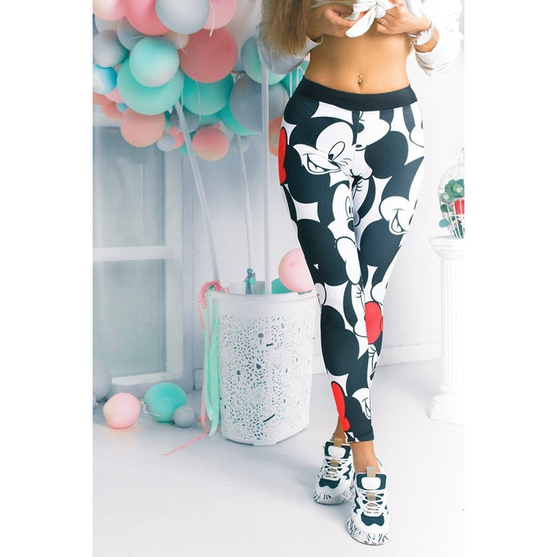 Women Minnie Mickey Yoga Gym Leggings Athletic Women Sport Clothing | Vimost Shop.