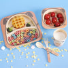 5pcs/set Cartoon Animal Tableware Baby Dishes Set Eco-friendly Bamboo Fiber Dinnerware Food Plate Bowl For Kids Boy Girl Gift | Vimost Shop.