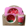 5pcs/set Cartoon Animal Tableware Baby Dishes Set Eco-friendly Bamboo Fiber Dinnerware Food Plate Bowl For Kids Boy Girl Gift | Vimost Shop.