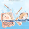 5pcs/set Cartoon Animal Tableware Baby Dishes Set Eco-friendly Bamboo Fiber Dinnerware Food Plate Bowl For Kids Boy Girl Gift | Vimost Shop.