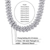 20mm Miami Square Buckle Cuban Necklace Ice Out AAA + CZ Zircon Chain Hip Hop Jewelry Men's Necklace Gift | Vimost Shop.
