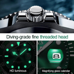 Mens Watches Top Brand Luxury Fashion Waterproof Luminous Hand Green Dial Quartz Sports Wristwatch Gifts for Men | Vimost Shop.