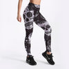 Hot Sell Skull Leggings Women's Skull&flower Black Leggings Digital Print Trousers 7 color skull Woman Stretch Pants Plus Size | Vimost Shop.