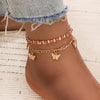 Rhinestone Crystal Ankle Bracelets For Women Sandals Butterfly Anklet Boho Beach Foot Bracelets Anklets Female Jewelry | Vimost Shop.
