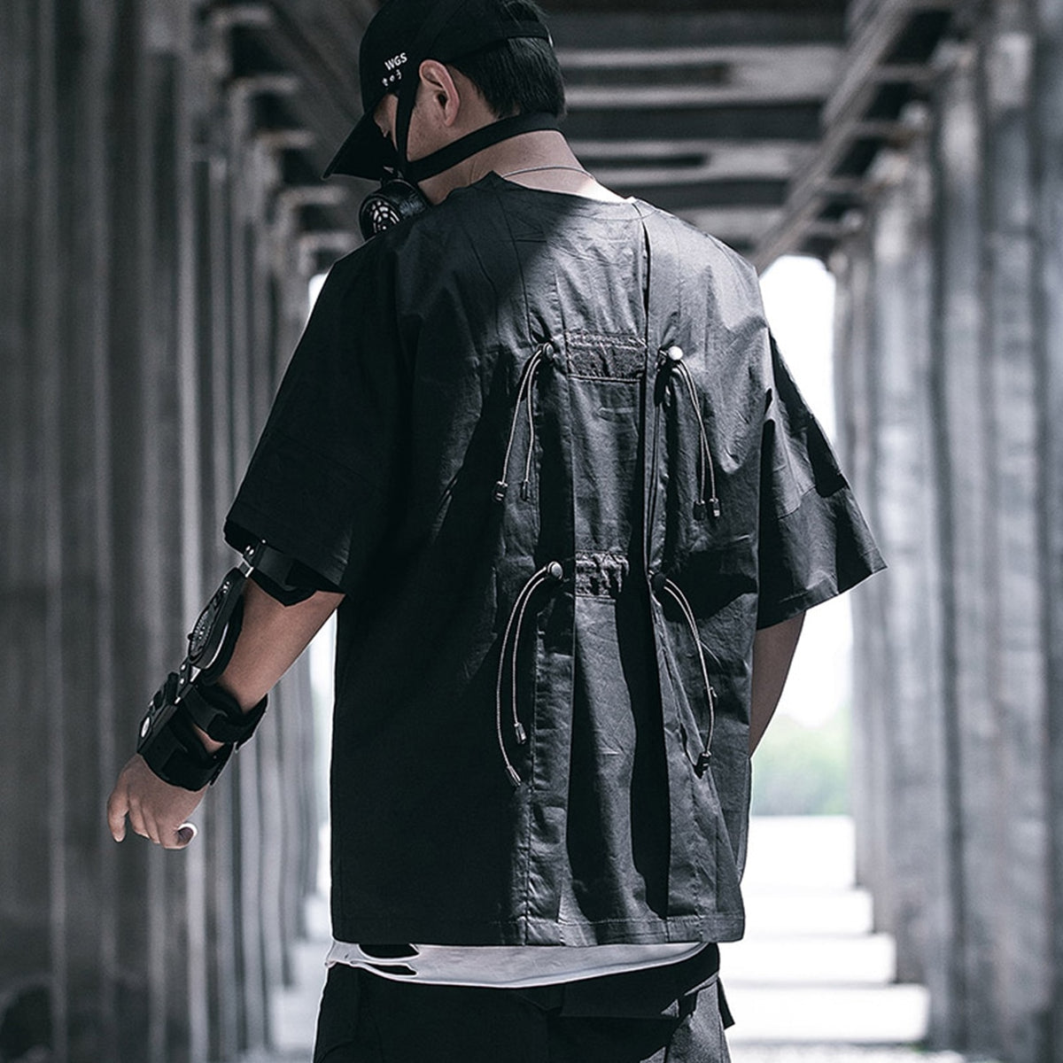 Hip Hop T Shirts Streetwear Men Loose Elastic Band Back Tops  Fashion Summer Harajuku Short Sleeves Shirts | Vimost Shop.