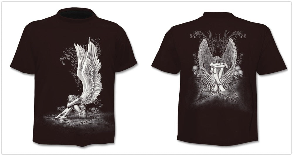 Skull graphic T-shirt horror men's T-shirt 3D fashion tops summer T-shirt men's O-neck shirt boy clothing plus size streetwear | Vimost Shop.