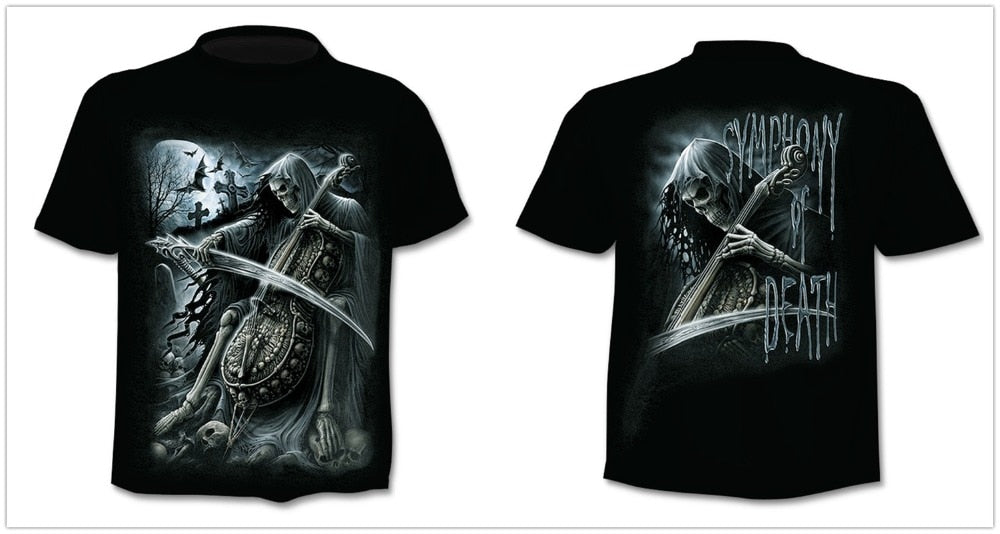 Skull graphic T-shirt horror men's T-shirt 3D fashion tops summer T-shirt men's O-neck shirt boy clothing plus size streetwear | Vimost Shop.