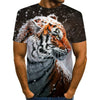 Snow Tiger T Shirt Men Animal Tshirt Sex Funny T Shirts Slim 3d Print T-shirt Hip Hop Tee Cool Mens Clothing New Summer Top | Vimost Shop.