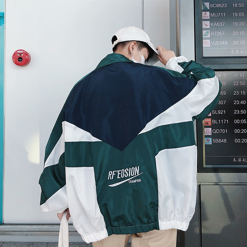 Hip Hop Spring Men's Fashion Hit Color Casual Baseball Uniform Jackets Mens Streetwear Wild Loose Harajuku Bomber Jacket S-3XL | Vimost Shop.