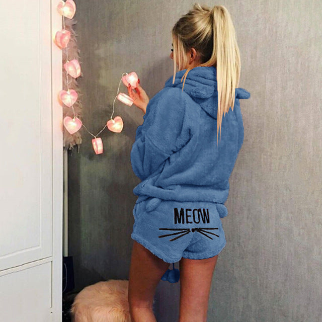 Pyjamas Animal Sleepwear Cat Female Pajama Women Homewear | Vimost Shop.