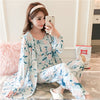 Woman Pajamas Set Sling Cotton 3 Peices Sleepwear | Vimost Shop.