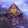 Orgonite Pyramid Amethyst Yoga Energy Ornaments Pyramid Resin Craft Meditation Healing Generator Jewelry | Vimost Shop.