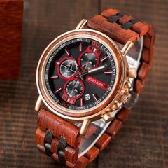 Wooden Watch Men Top Brand Luxury Chronograph Military Quartz Watches for Man Dropshipping Customized