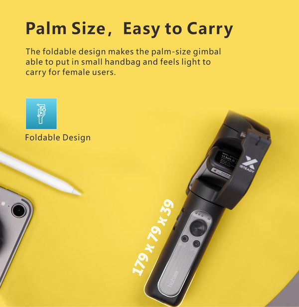Isteady X Gimbal 3-Axis Opvouwbare Stabilizer Handheld Gimbal Voor Iphone Voor Xiaomi Smartphone Pk Smooth X Dji osmo | Vimost Shop.