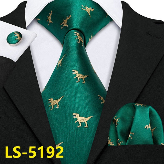 Male Luxury Neck Tie For Men Business Red Striped 100% Silk Tie Set Barry.Wang Fashion Design Neckwear Dropshipping LS-5022 | Vimost Shop.