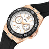 Women's Watches Chronograph Rose Gold Sport Watch Ladies Diamond Blue Rubber Band Xfcs Analog Female Quartz Wristwatch | Vimost Shop.