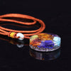 7 Chakra Orgone energy pendant necklace healing stones EMF protection For women energy meditation Jewelry | Vimost Shop.