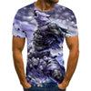 Men's T-shirt fierce lion tiger tops 3D printed short-sleeved funny animal T-shirt casual round neck shirt streetwear | Vimost Shop.