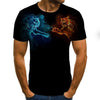 Men's T-shirt fierce lion tiger tops 3D printed short-sleeved funny animal T-shirt casual round neck shirt streetwear | Vimost Shop.