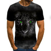 Men's T-shirt fierce lion tiger tops 3D printed short-sleeved funny animal T-shirt casual round neck shirt streetwear | Vimost Shop.