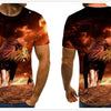 Men's T-shirt fierce lion tiger tops 3D printed short-sleeved funny animal T-shirt casual round neck shirt streetwear | Vimost Shop.