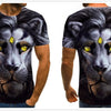 Men's T-shirt fierce lion tiger tops 3D printed short-sleeved funny animal T-shirt casual round neck shirt streetwear | Vimost Shop.