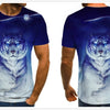 Men's T-shirt fierce lion tiger tops 3D printed short-sleeved funny animal T-shirt casual round neck shirt streetwear | Vimost Shop.