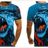 Men's T-shirt fierce lion tiger tops 3D printed short-sleeved funny animal T-shirt casual round neck shirt streetwear | Vimost Shop.