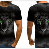 Men's T-shirt fierce lion tiger tops 3D printed short-sleeved funny animal T-shirt casual round neck shirt streetwear | Vimost Shop.