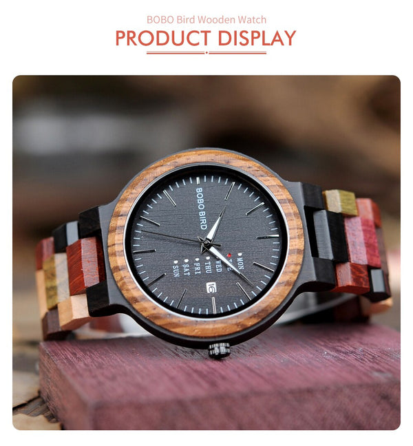 Wood watch Lover Couple Watches Men Show Date Ladies Wristwatch Women Quartz Male bayan kol saati Gift in Wood Box | Vimost Shop.