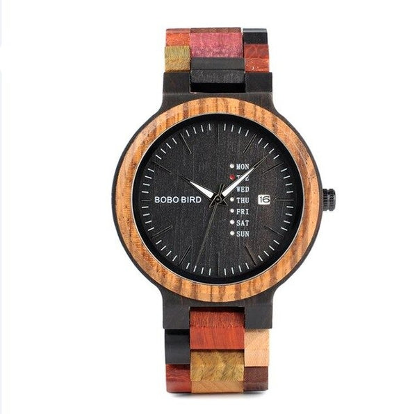 Wood watch Lover Couple Watches Men Show Date Ladies Wristwatch Women Quartz Male bayan kol saati Gift in Wood Box | Vimost Shop.