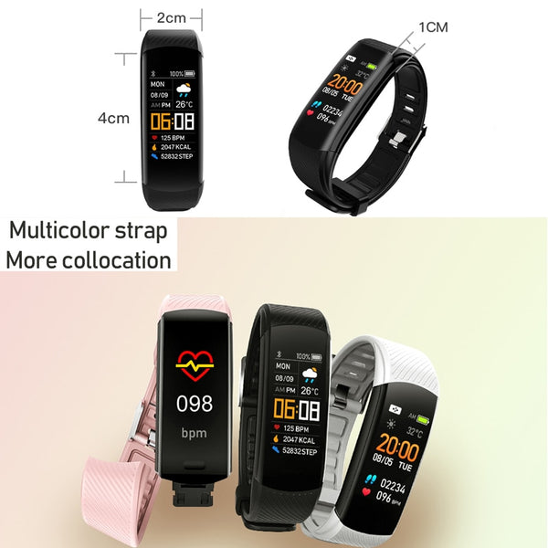 Smart Bracelet Watch Blood Pressure Monitor  Fitness Tracker Bracelet Smart Watch Heart Rate Monitor Smart Band Watch Men Women | Vimost Shop.