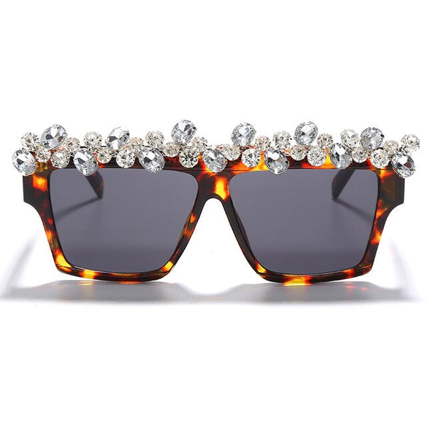 Oversized Square Diamond Sunglasses Women Luxury Brand Fashion Rhinestone Sunglasses Men One Piece Punk Gafas Shades Glasses | Vimost Shop.