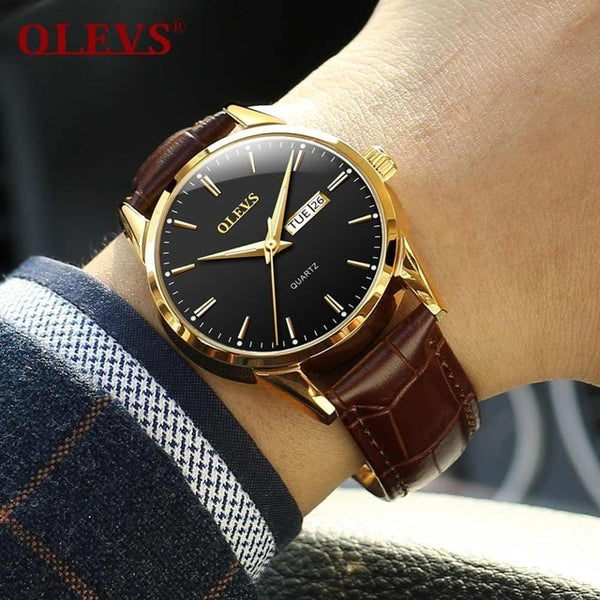 Mens Watches with Genuine leather Top Brand Fashion Casual   Sports Daily Analog Quartz Wrist Watch for Men | Vimost Shop.