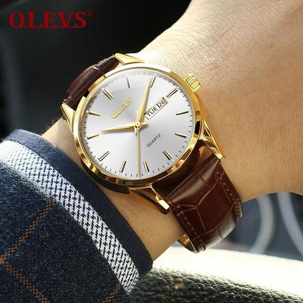 Mens Watches with Genuine leather Top Brand Fashion Casual   Sports Daily Analog Quartz Wrist Watch for Men | Vimost Shop.