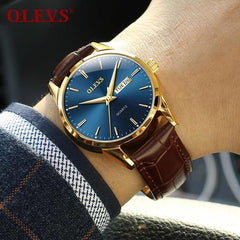 Mens Watches with Genuine leather Top Brand Fashion Casual   Sports Daily Analog Quartz Wrist Watch for Men
