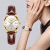 Womens Watches Top Brand Fashion casual Luxury Dress Genuine Brown Leather Waterproof Wristwatch for Lady | Vimost Shop.