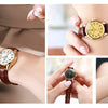 Womens Watches Top Brand Fashion casual Luxury Dress Genuine Brown Leather Waterproof Wristwatch for Lady | Vimost Shop.